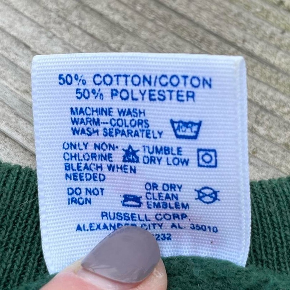 Vintage Forest Green Crow Patchwork Crewneck - image 6